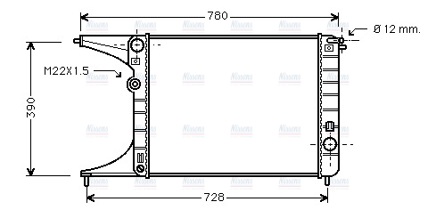 AVA Coolant Radiator OL2245