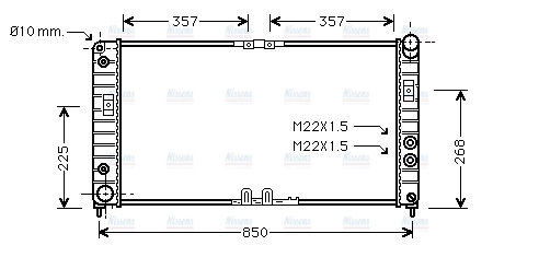 AVA Coolant Radiator OL2286