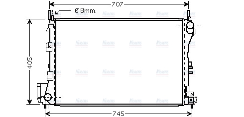 AVA Coolant Radiator OL2340