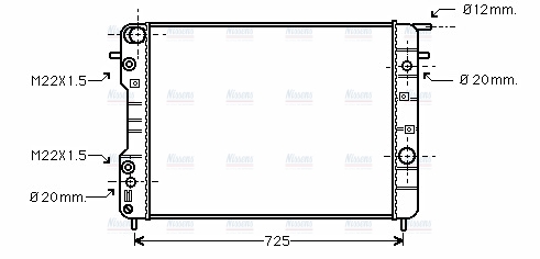 AVA Coolant Radiator OL2406