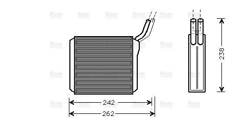 AVA Cabin Heater Core OL6205