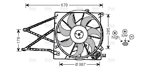 AVA Radiator Cooling Fan OL7524