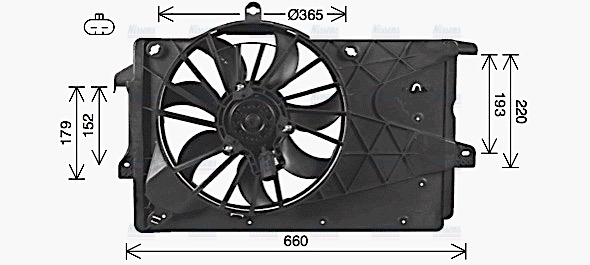 AVA Radiator Cooling Fan OL7527