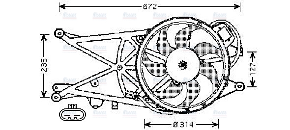 AVA Radiator Cooling Fan OL7530