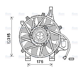 AVA Radiator Cooling Fan OL7536