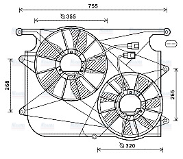 AVA Radiator Cooling Fan OL7571