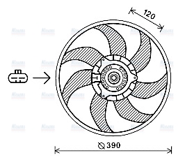 AVA Radiator Fan OL7652