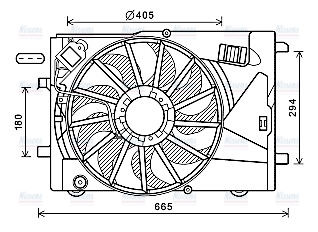AVA Radiator Fan OL7673