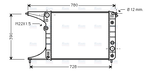 AVA Coolant Radiator OLA2201
