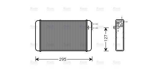 AVA Cabin Heater Core OLA6116