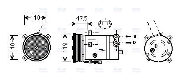AVA Aircon Compressor OLAK277