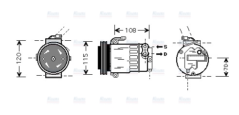 AVA Aircon Compressor OLAK312