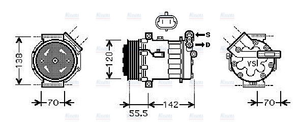 AVA Aircon Compressor OLAK447