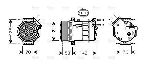 AVA Aircon Compressor OLAK448