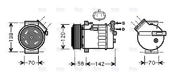 AVA Aircon Compressor OLK313