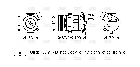 AVA Aircon Compressor OLK418