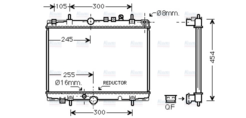 AVA Coolant Radiator PE2235