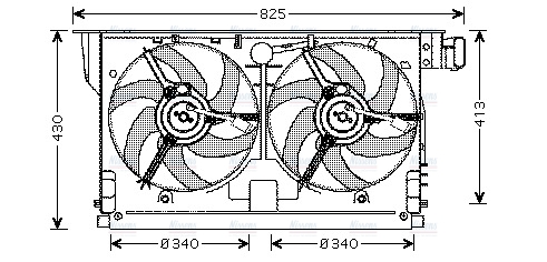AVA Radiator Cooling Fan PE7519