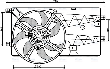 AVA Radiator Cooling Fan PE7548