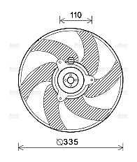 AVA Radiator Cooling Fan PE7552