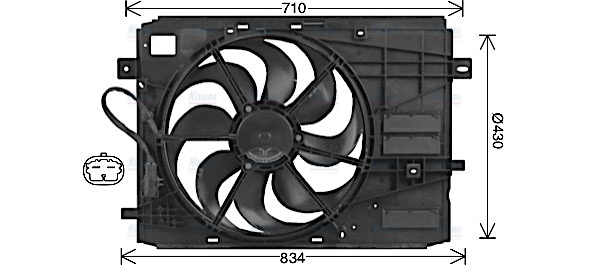 AVA Radiator Cooling Fan PE7561