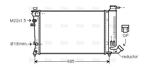 AVA Coolant Radiator PEA2140