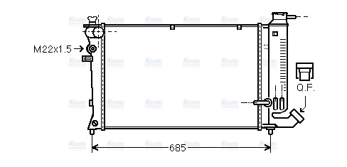 AVA Coolant Radiator PEA2142