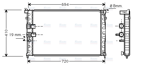 AVA Coolant Radiator PEA2232