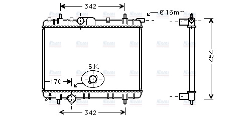 AVA Coolant Radiator PEA2247
