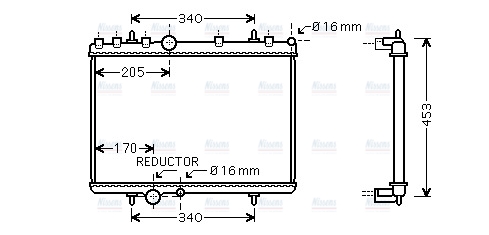 AVA Coolant Radiator PEA2266