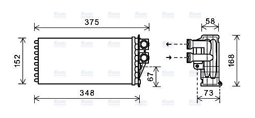 AVA Cabin Heater Core PEA6359