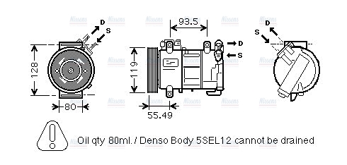 AVA Aircon Compressor PEK315