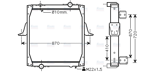 AVA Coolant Radiator RE2068
