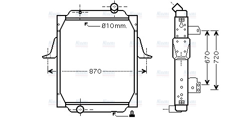 AVA Coolant Radiator RE2070