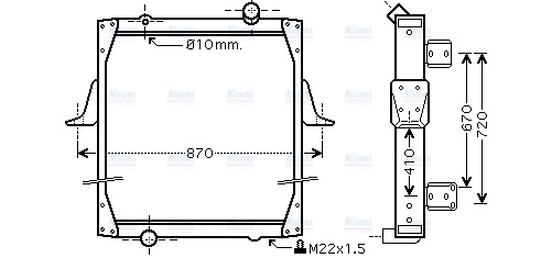 AVA Coolant Radiator RE2081