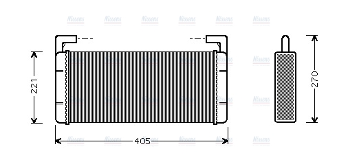 AVA Cabin Heater Core REA6015