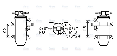 AVA Aircon Receiver Dryer Filter RED115