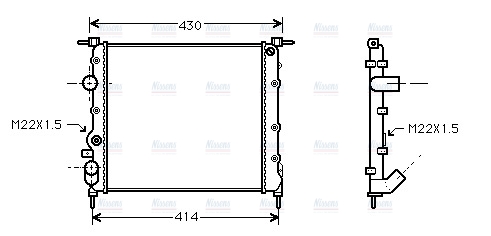 AVA Coolant Radiator RT2260
