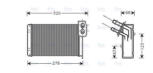 AVA Cabin Heater Core RT6048