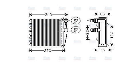 AVA Cabin Heater Core RT6380