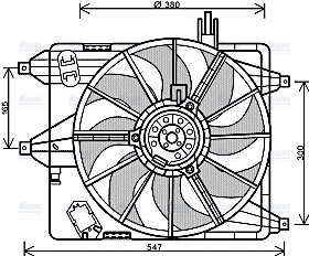 AVA Radiator Cooling Fan RT7544
