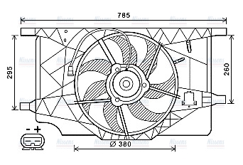 AVA Radiator Cooling Fan RT7547