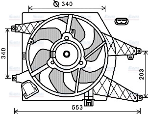 AVA Radiator Cooling Fan RT7548