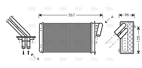 AVA Cabin Heater Core RTA6203