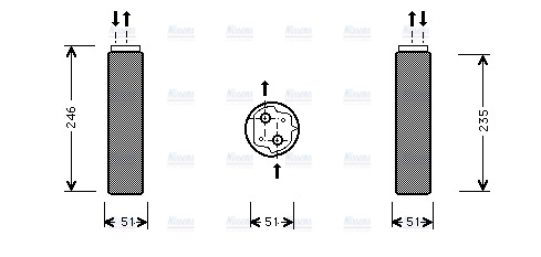 AVA Aircon Receiver Dryer Filter RTD094