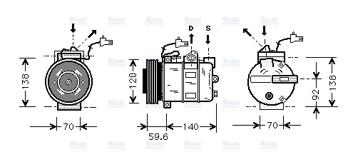 AVA Aircon Compressor SBAK065