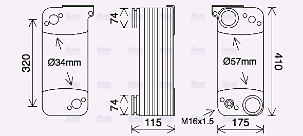AVA Oil cooler SC3053