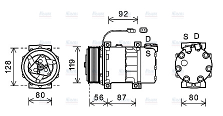 AVA Aircon Compressor SCAK033