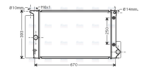AVA Coolant Radiator TO2695