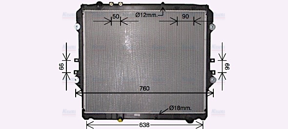 AVA Coolant Radiator TO2752